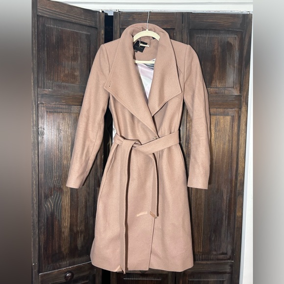 Ted Baker Lorili Blush Wool & Cashmere Wrap Coat - Picture 4 of 6